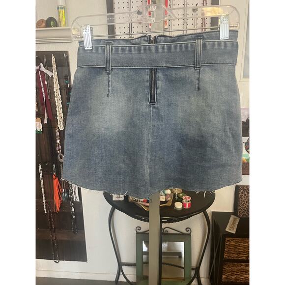 Rewash Vintage Reunion Denim Mini Skirt - Sz 1/25 - Med Wash - Picture 4 of 6